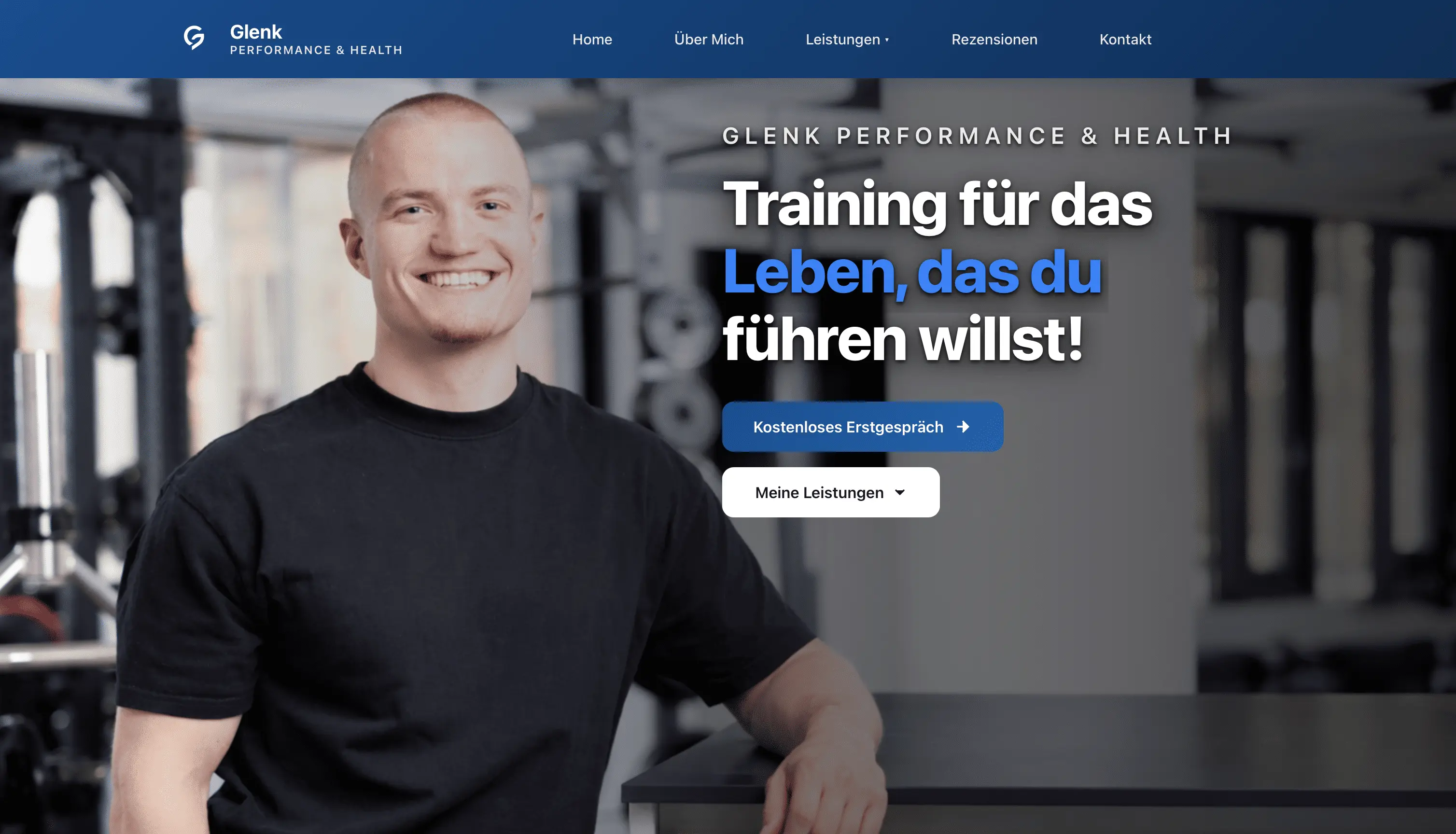 Glenk Performance – Website – Cover